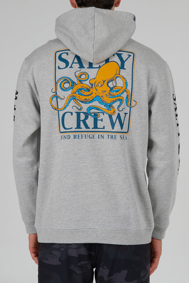 Salty Crew - Ink Slinger Hood Fleece in Grey Heather