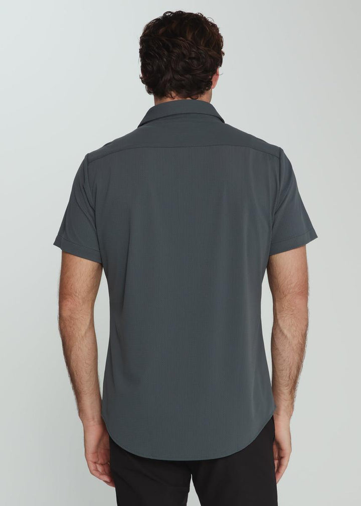 7DIAMONDS - Aldridge Short Sleeve Shirt in Petrol Navy