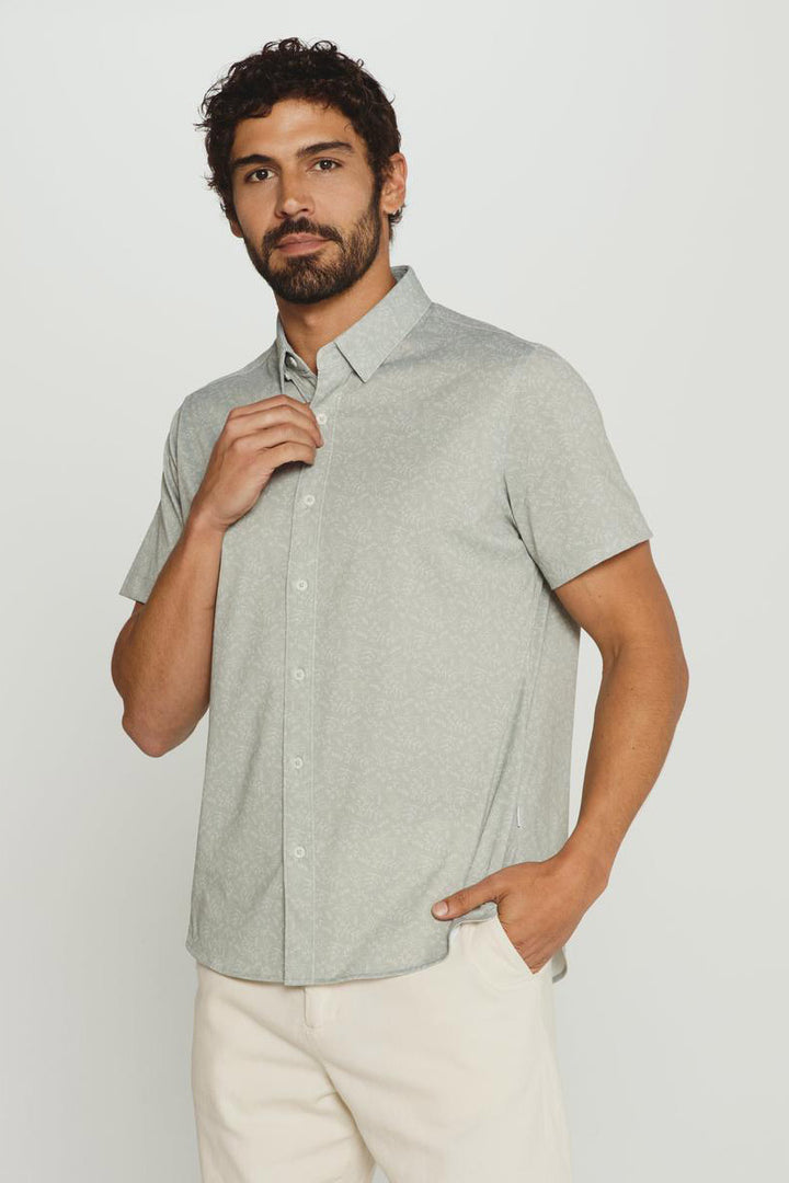 7DIAMONDS - Eden Short Sleeve Shirt in Pastel Green