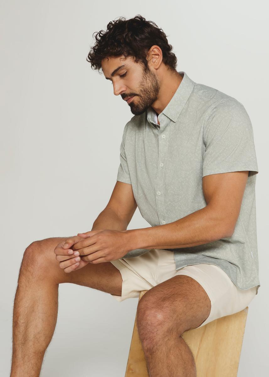 7DIAMONDS - Eden Short Sleeve Shirt in Pastel Green