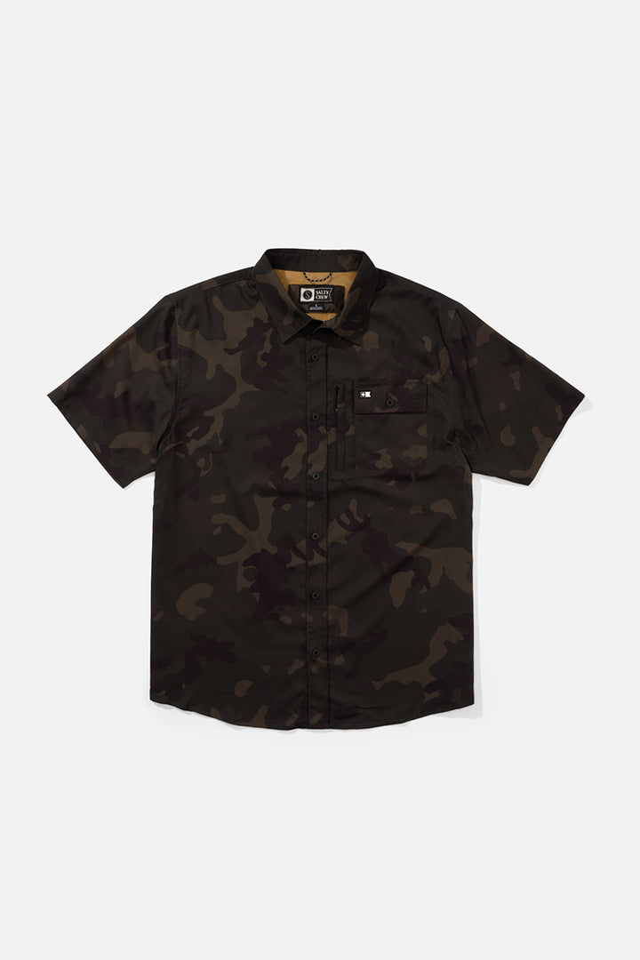 Salty Crew - Flagship UV Button Up in Dark Camo