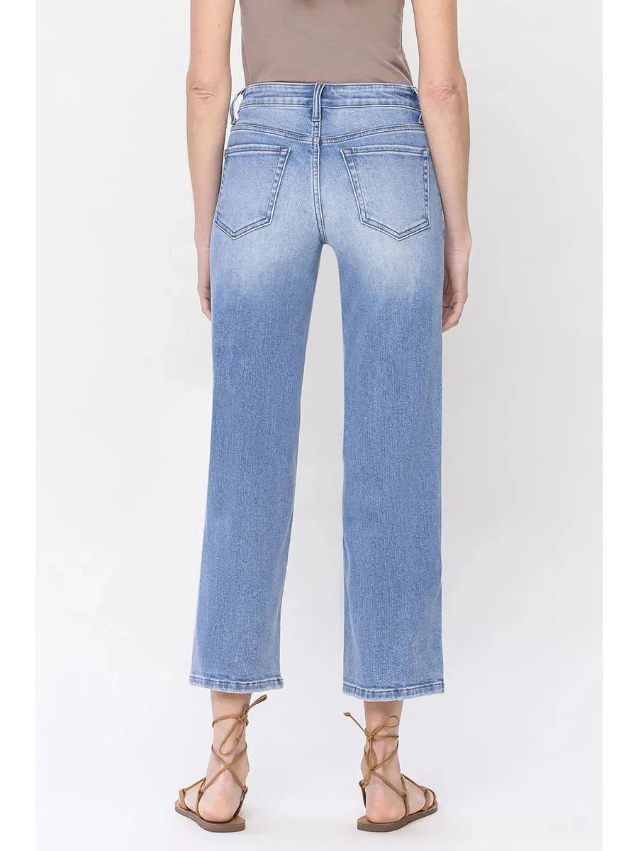 VERVET by Flying Monkey - Deference - Mid Rise Crop Straight Dad Jeans