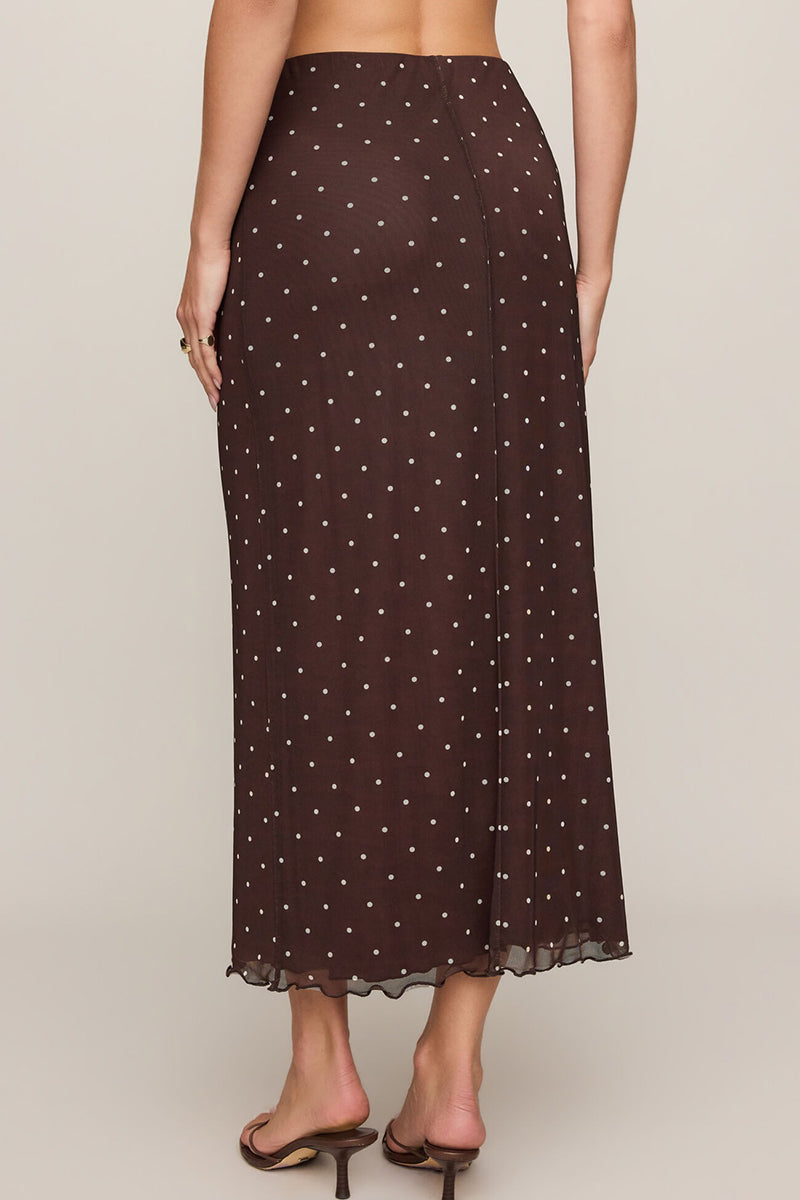 Z Supply - Eda Polka Dot Mesh Midi Skirt