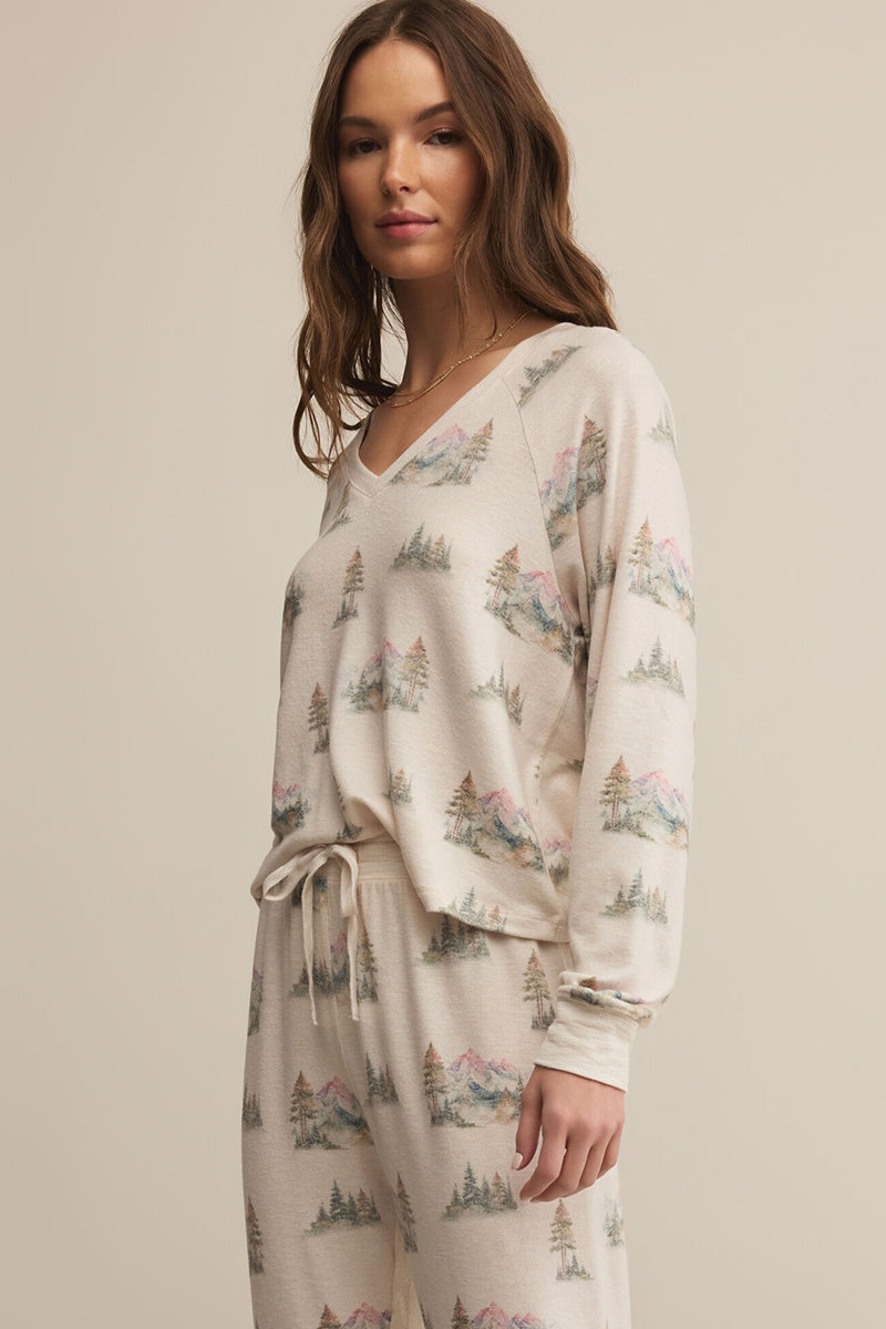 Z Supply - Maggie Camp Long Sleeve Top in Crystal