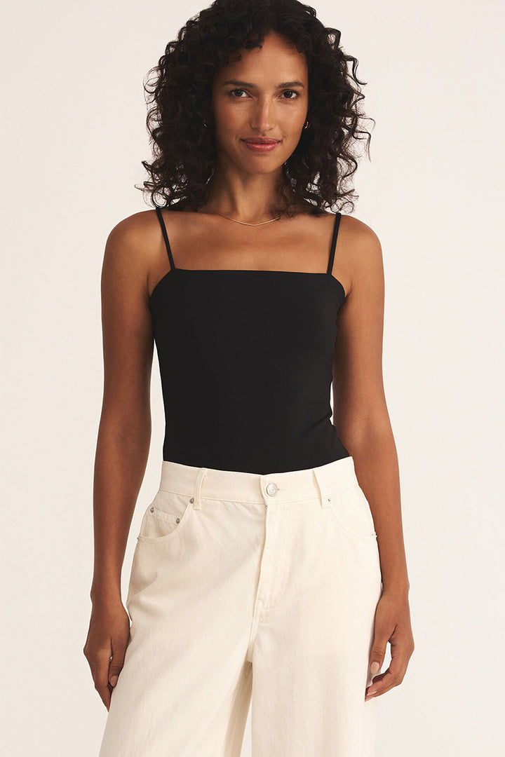 Z Supply - Lane Luxe Smooth Bodysuit in Black