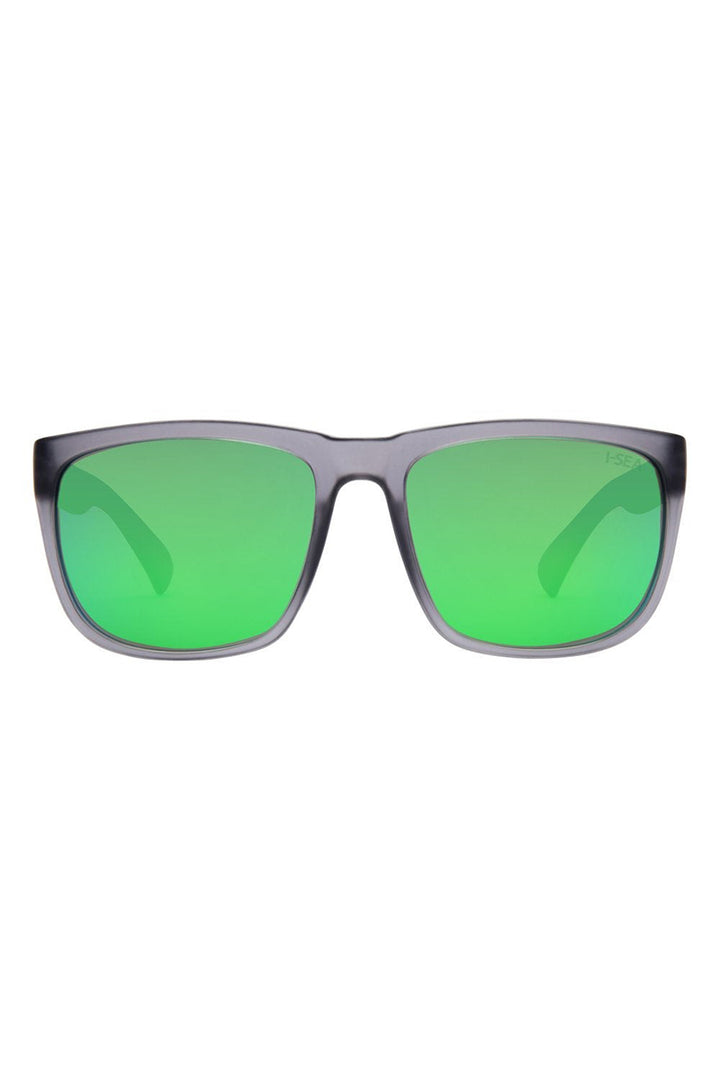 I-SEA - Wyatt with Grey Frames and Green Polarized Lenses