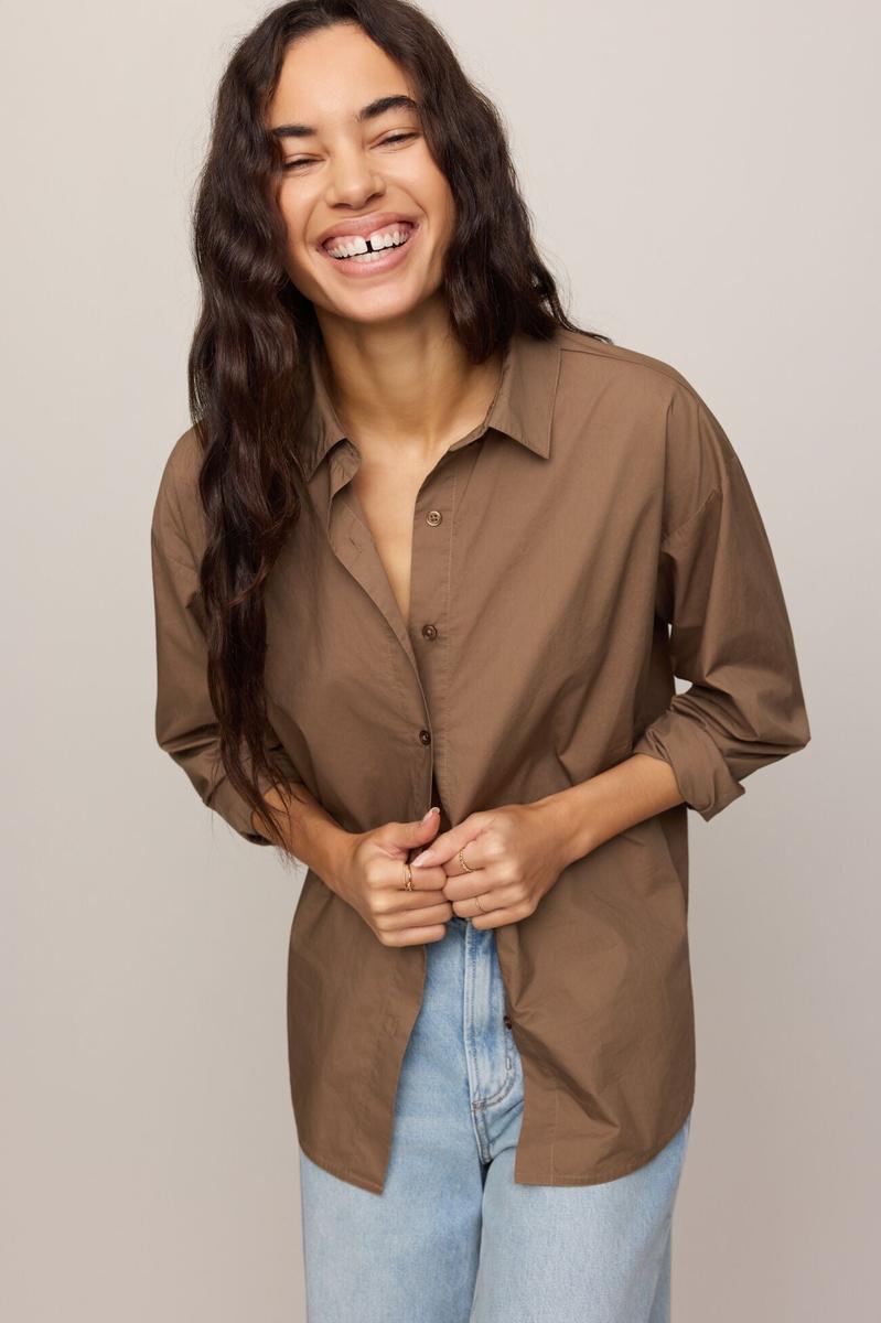 Z-Supply - Elevated Poplin Shirt in Palo Santo
