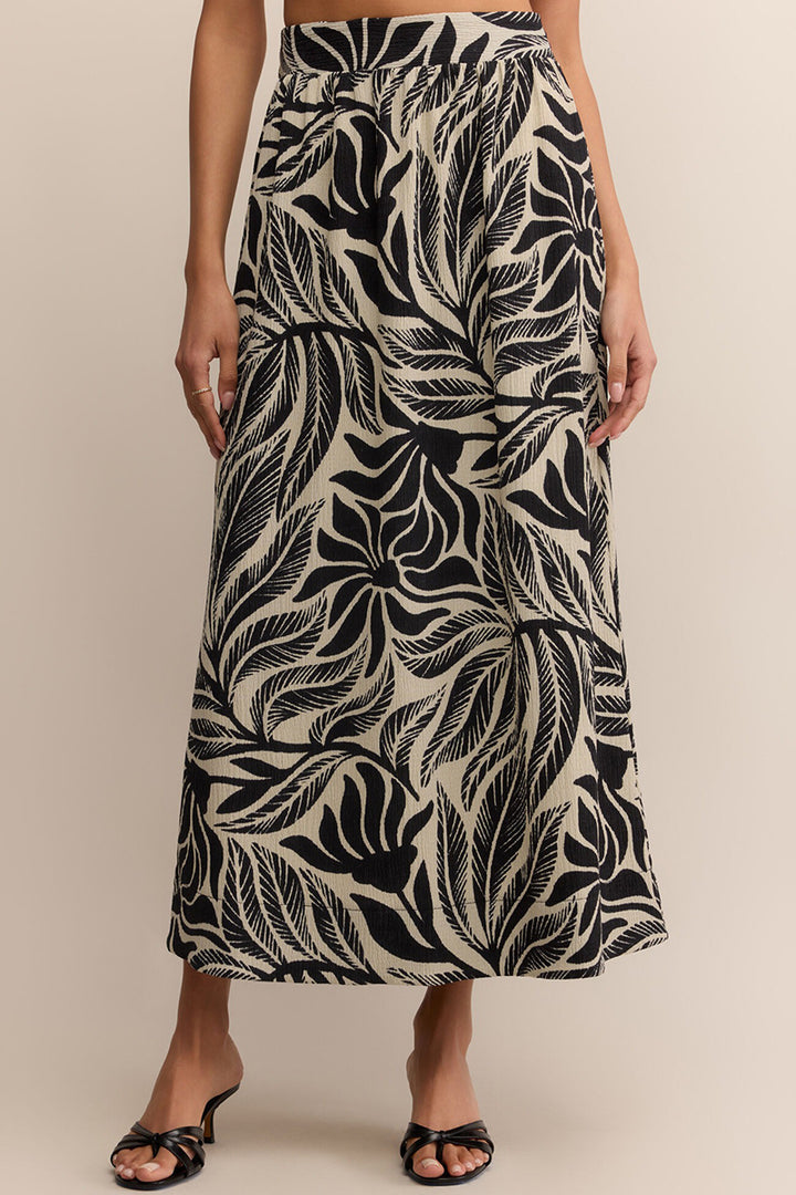 Z Supply - Serendipity Isla Leaf Skirt in Black