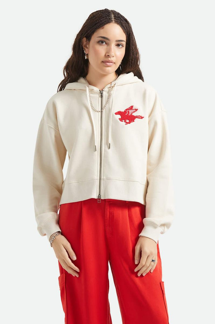 Brixton - Pegasus Zip Hood in Whitecap