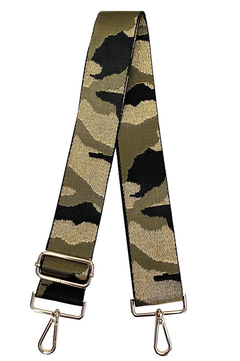 Bolsa Nova - Woven Camo Shoulder Strap in Olive Camo