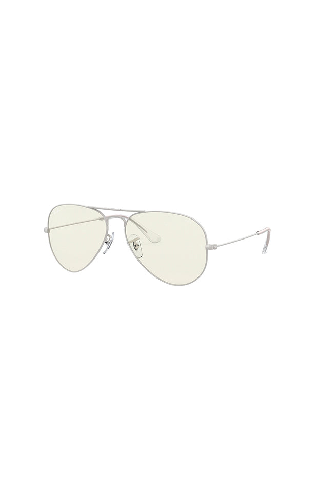 Ray Ban - Aviator Large Metal in Light Grey size 58 with Photo Grey/Blue Light Filter Photochromatic Crystal Lenses - 0RB30259223BL58