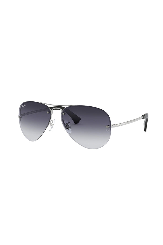 Ray Ban - RB3449 in Silver size 59 with light grey gradient dark blue Lenses - 0RB34490038G59
