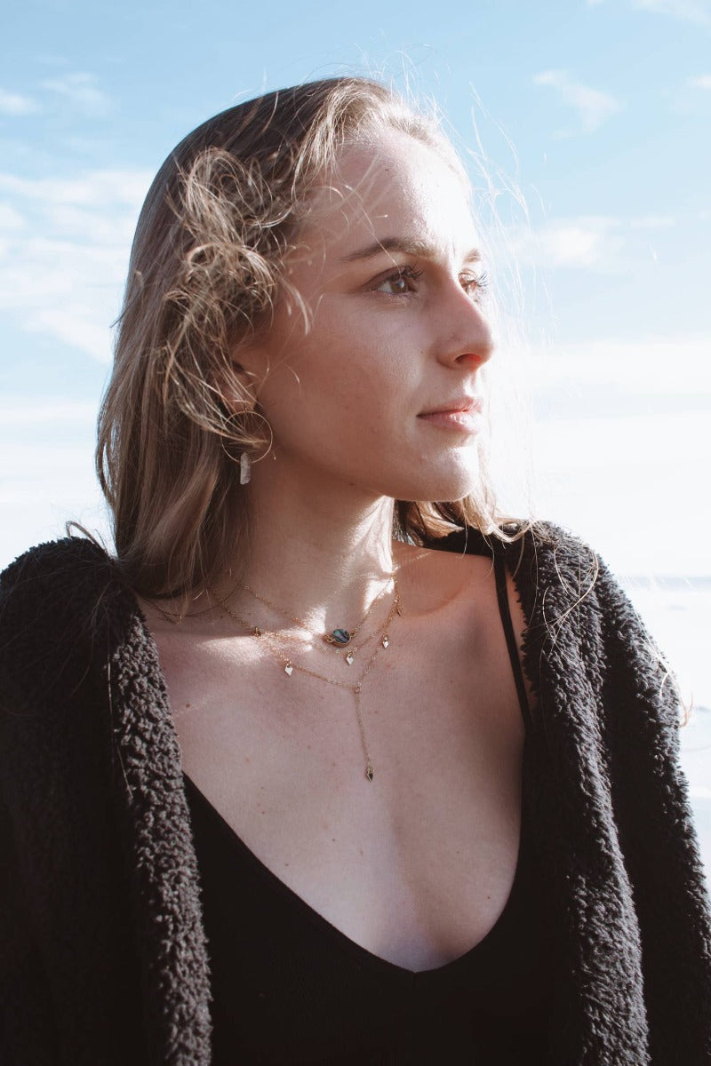 Toasted Jewelry - Mini Crystal Quartz Hoops - Sterling Silver
