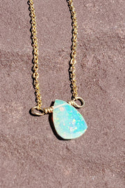 Tela Bella - White Opal Stardust Necklace