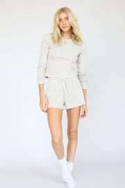 perfectwhitetee - Leah Pointelle Long Sleeve in Sand
