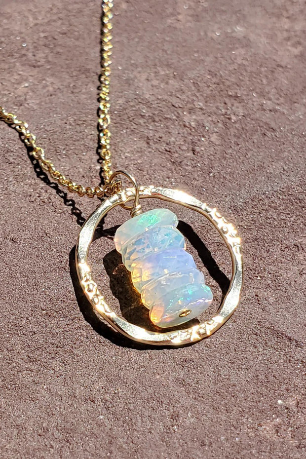 Tela Bella - White Opal Passage Necklace