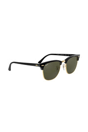 Ray Ban - Clubmaster Classic Black in Arista size 51 with g-15 Green Acetate Lenses - 0RB3016W036551