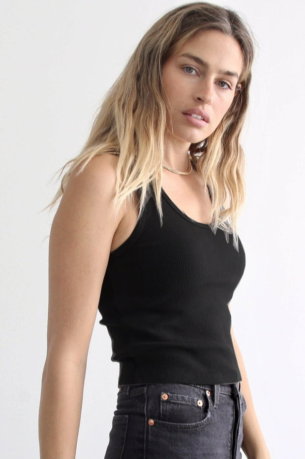 perfectwhitetee - Blondie Tank in True Black