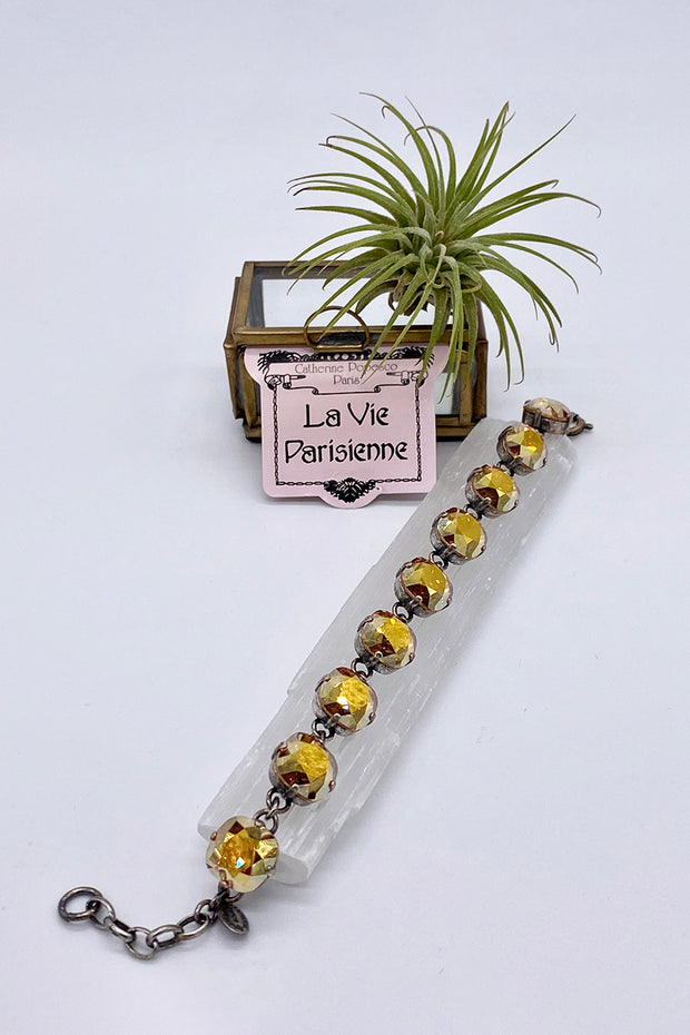 La Vie Parisienne - Swarovski Crystal Bracelet - Crystal Metallic Light Gold