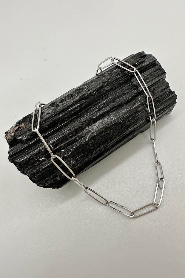 Blue Ox Signature Jewelry - Elongated Link Bracelet with Lobster Clasp in Sterling Silver