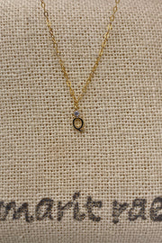 Marit Rae Jewelry - Dainty Diamond Necklace with Initial - Q