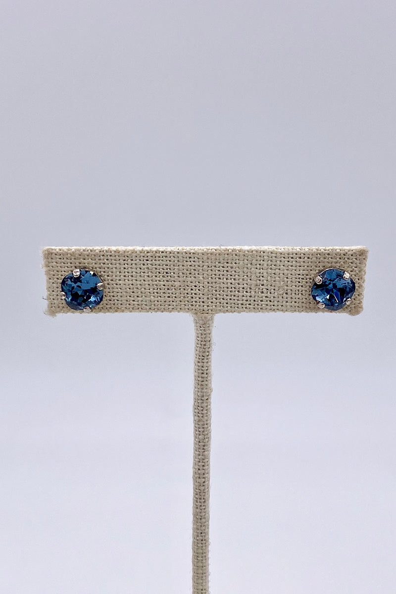 La Vie Parisienne - Sapphire Swarovski Crystal Stud Earrings