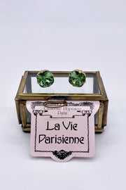 La Vie Parisienne - Peridot Swarovski Crystal Stud Earrings