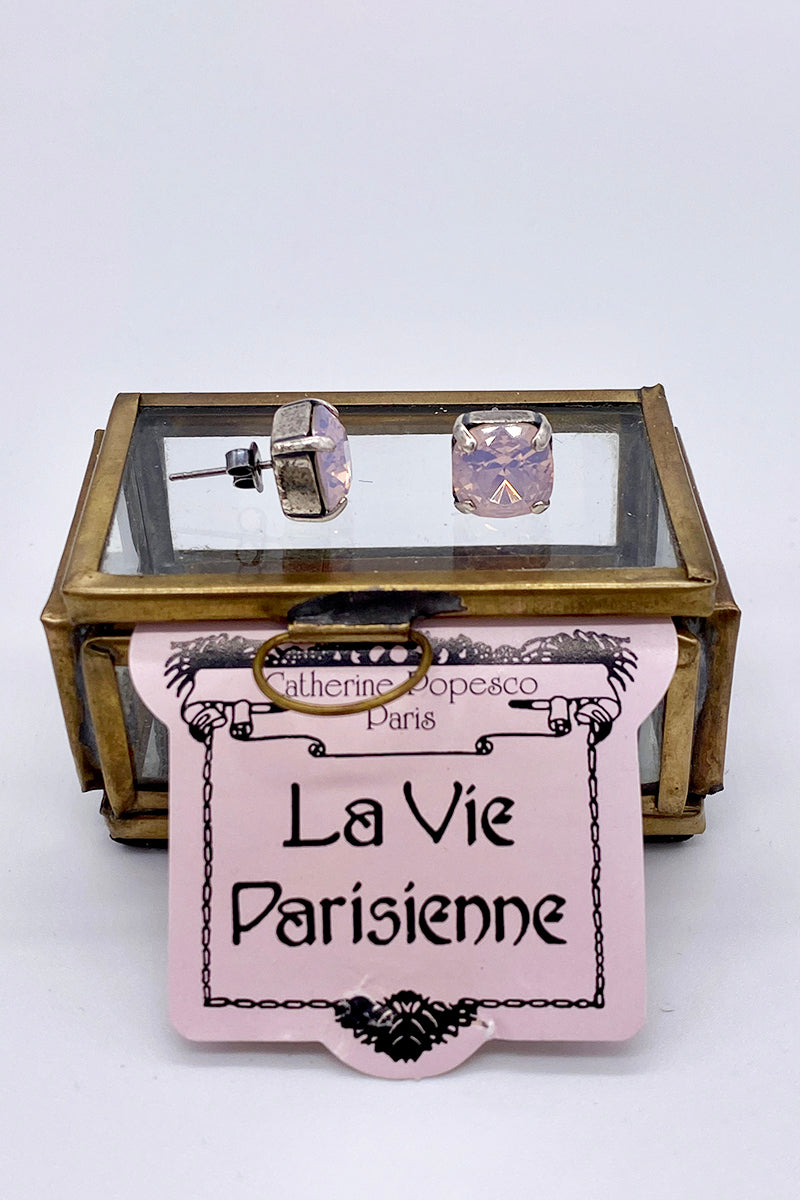 La Vie Parisienne - Rose Water Opal Swarovski Crystal Stud Earrings