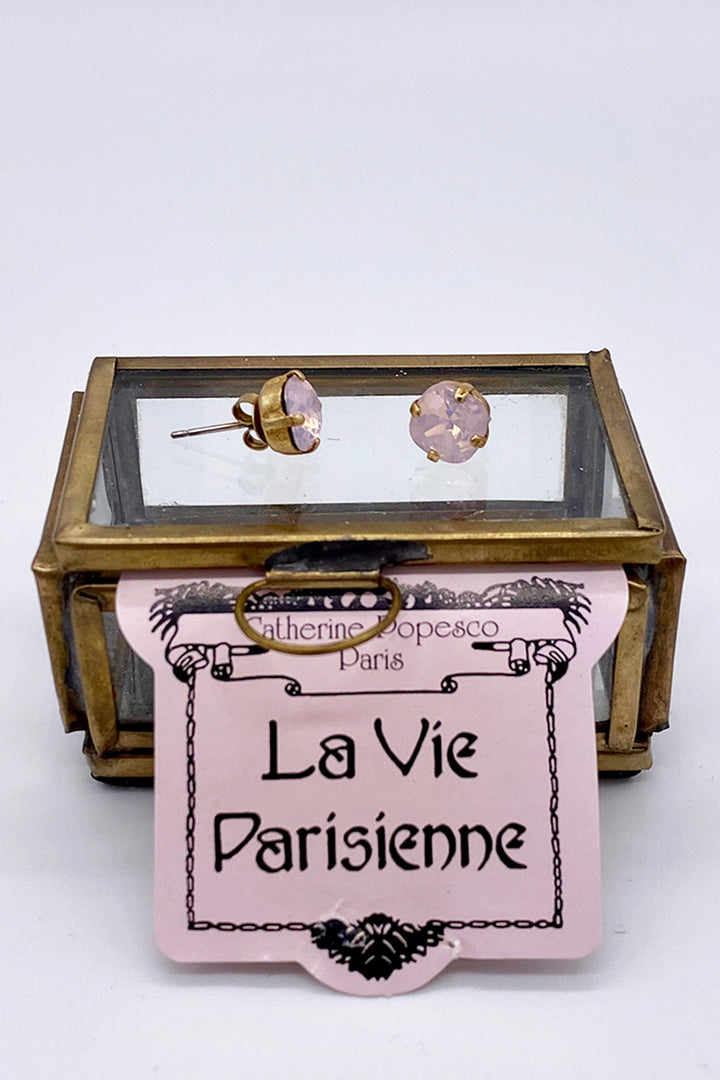 La Vie Parisienne - Rose Water Opal Swarovski Crystal Stud Earrings