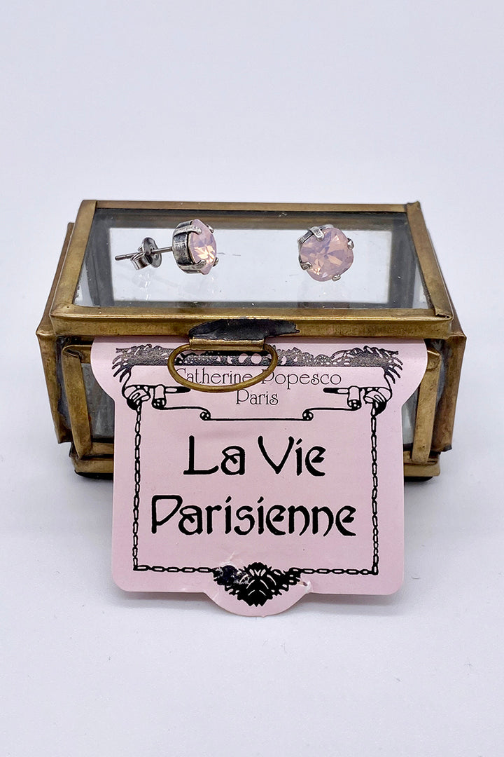La Vie Parisienne - Rose Water Opal Swarovski Crystal Stud Earrings