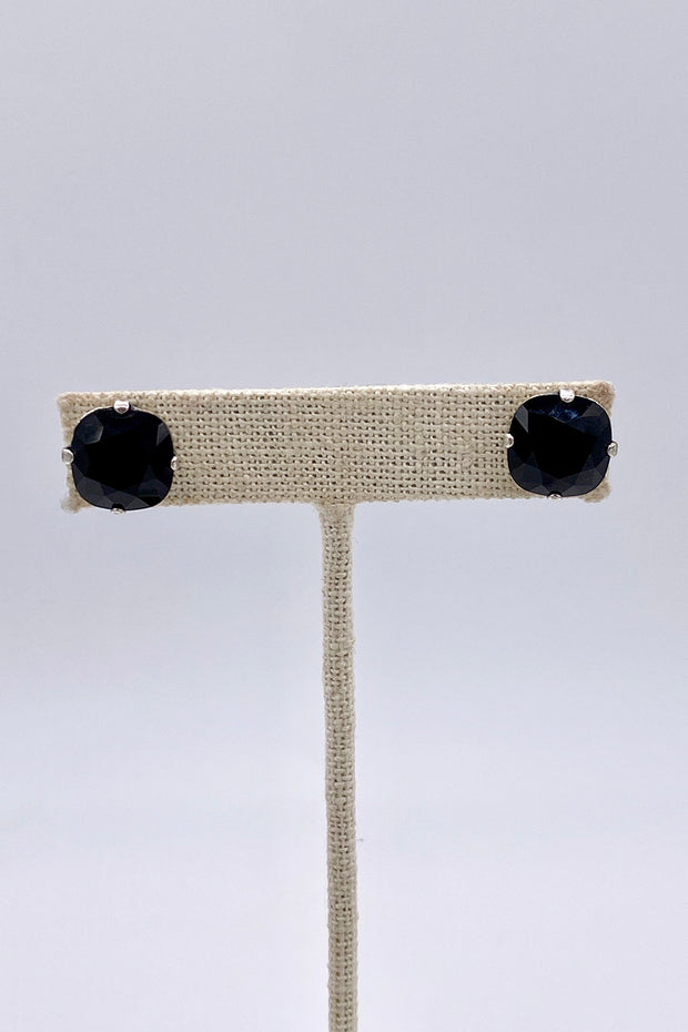 La Vie Parisienne - Jet Swarovski Crystal Stud Earrings