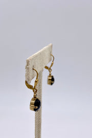 La Vie Parisienne - Jet Swarovski Crystal Leverback Hanging Stud Earrings