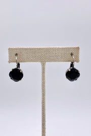 La Vie Parisienne - Jet Swarovski Crystal Leverback Stud Earrings