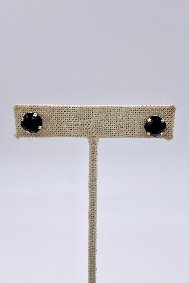 La Vie Parisienne - Jet Swarovski Crystal Stud Earrings