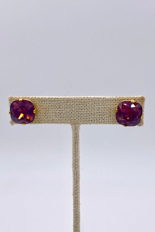 La Vie Parisienne - Purple Haze Swarovski Crystal Stud Earrings