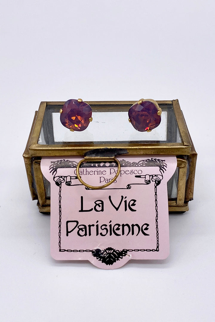 La Vie Parisienne - Purple Haze Swarovski Crystal Stud Earrings