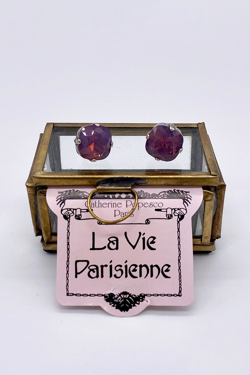 La Vie Parisienne - Purple Haze Swarovski Crystal Stud Earrings