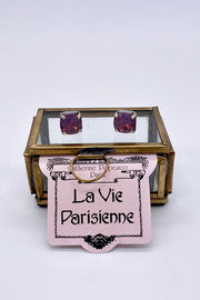 La Vie Parisienne - Purple Haze Swarovski Crystal Stud Earrings