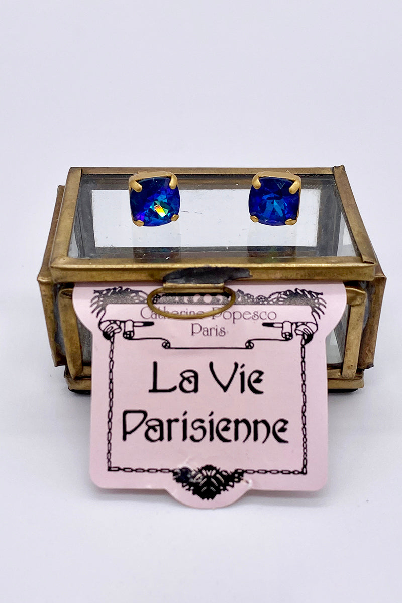 La Vie Parisienne - Sky Swarovski Crystal Stud Earrings