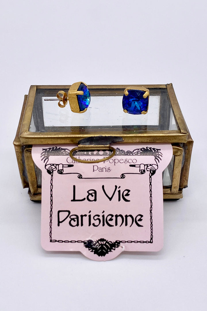 La Vie Parisienne - Sky Swarovski Crystal Stud Earrings