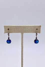 La Vie Parisienne - Sky Swarovski Crystal Leverback Hanging Stud Earrings