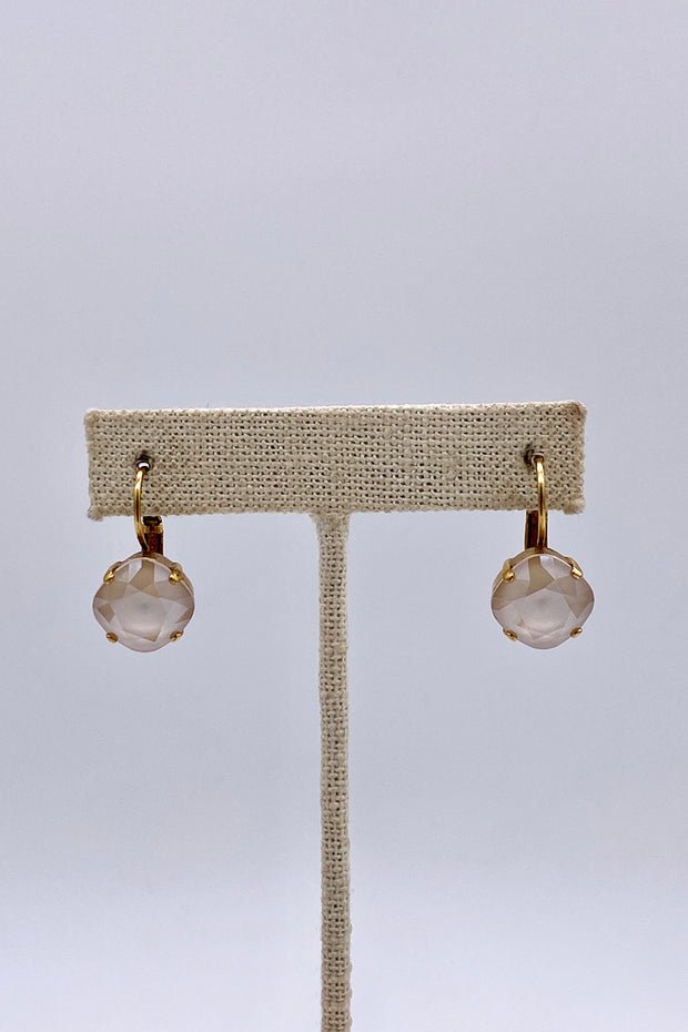 La Vie Parisienne - Sand Opal Swarovski Crystal Leverback Stud Earrings