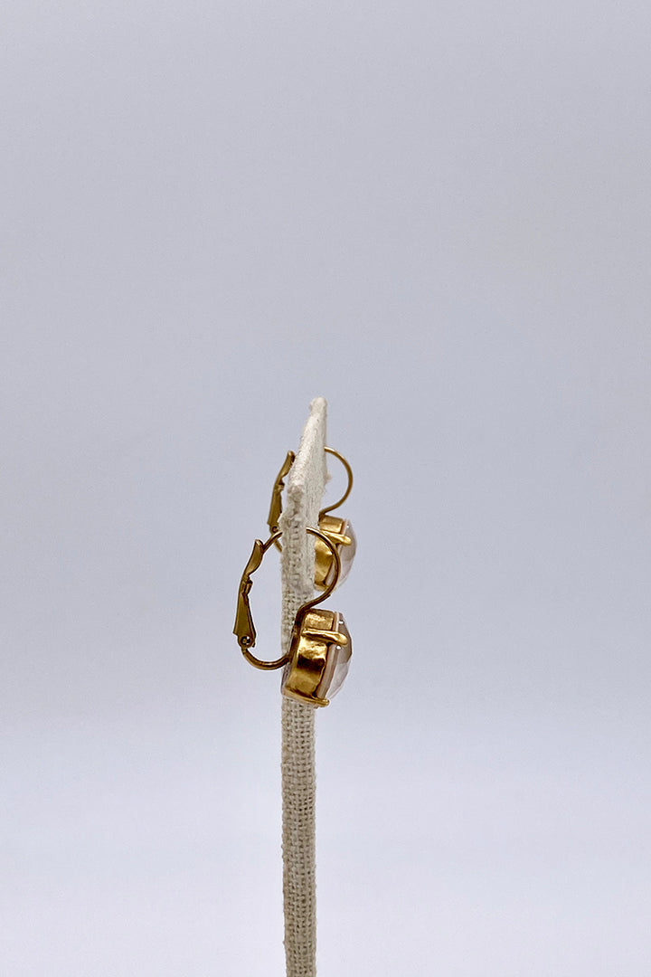 La Vie Parisienne - Sand Opal Swarovski Crystal Leverback Stud Earrings