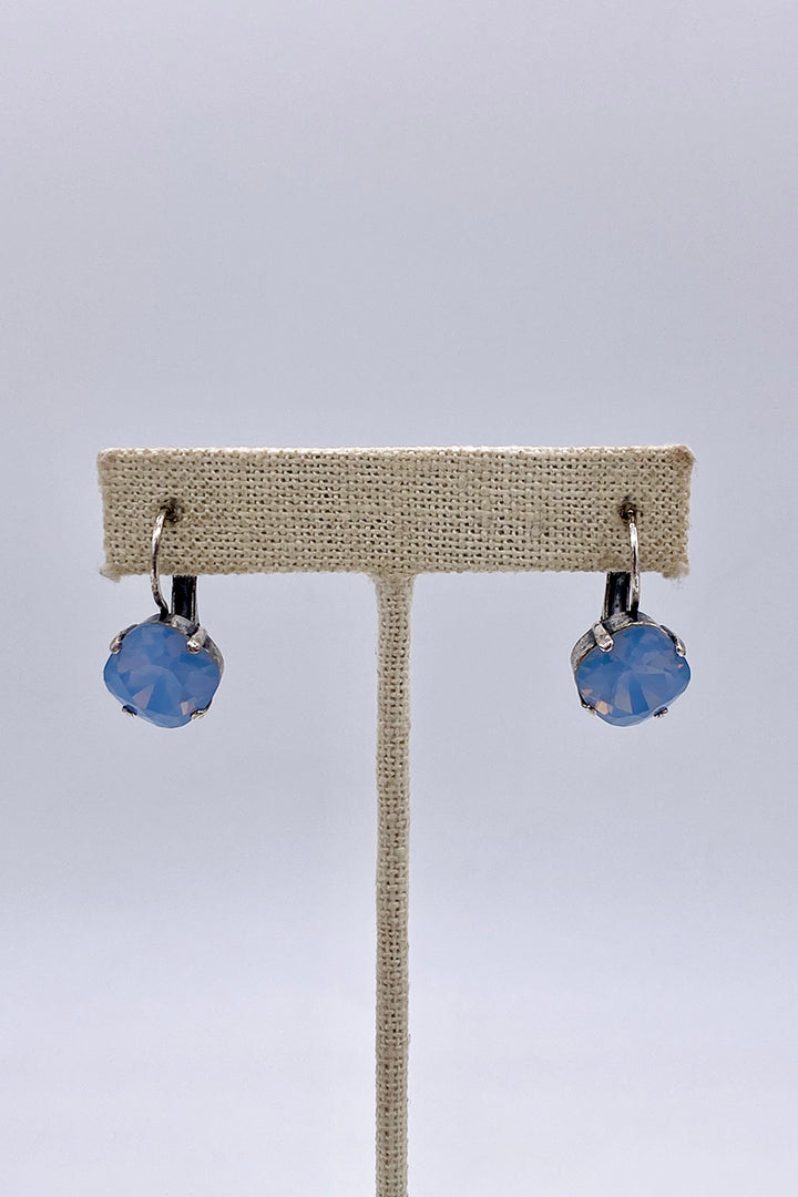 La Vie Parisienne - Air Blue Opal Swarovski Crystal Leverback Stud Earrings