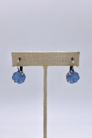 La Vie Parisienne - Air Blue Opal Swarovski Crystal Leverback Stud Earrings