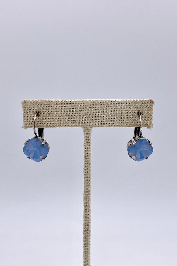 La Vie Parisienne - Air Blue Opal Swarovski Crystal Leverback Stud Earrings