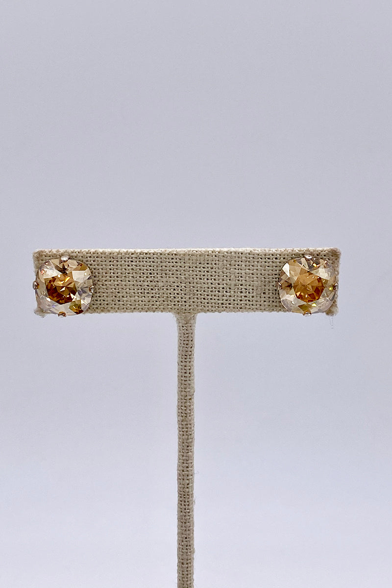 La Vie Parisienne - Champagne Swarovski Crystal Stud Earrings