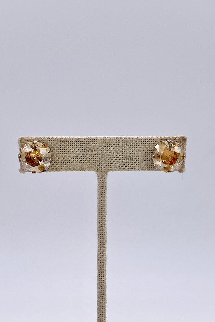 La Vie Parisienne - Champagne Swarovski Crystal Stud Earrings