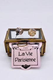 La Vie Parisienne - Champagne Swarovski Crystal Stud Earrings