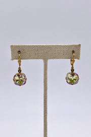 La Vie Parisienne - Champagne  Swarovski Crystal Leverback Hanging Stud Earrings
